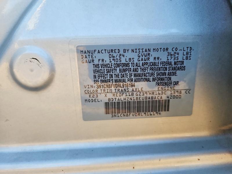 Продаж на аукціоні авто 2024 Nissan Versa, vin: 3N1CN8FV0RL916194, номер лоту: 65311156
