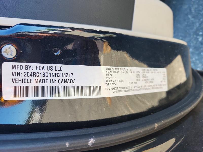 Aukcja sprzedaży 2022 Chrysler Pacifica, vin: 2C4RC1BG1NR218217, numer aukcji: 65737776