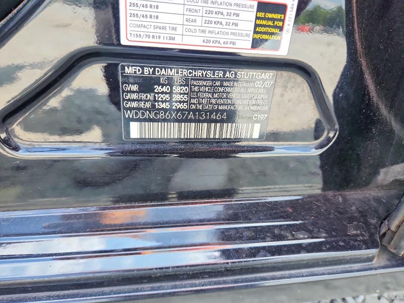 66330696 :رقم المزاد ، WDDNG86X67A131464 vin ، 2007 Mercedes-benz S مزاد بيع
