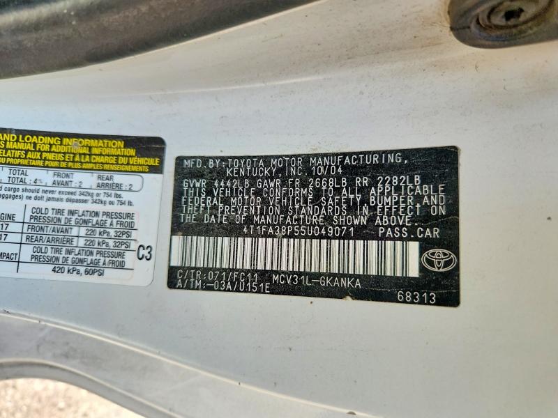 Продажа на аукционе авто 2005 Toyota Camry Solara, vin: 4T1FA38P55U049071, номер лота: 66743666
