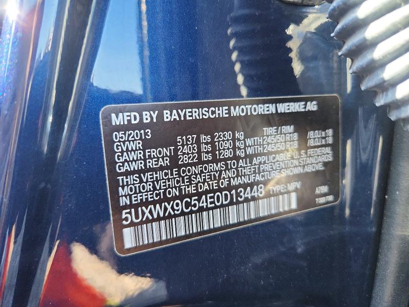 67296706 :رقم المزاد ، 5UXWX9C54E0D13448 vin ، 2014 Bmw X3 مزاد بيع