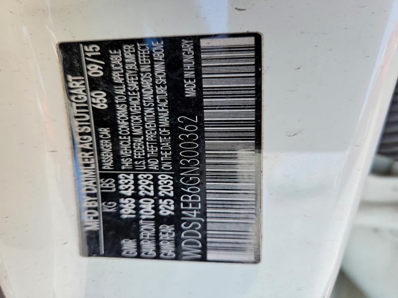 66167256 :رقم المزاد ، WDDSJ4EB6GN300362 vin ، 2016 Mercedes-benz Cla مزاد بيع
