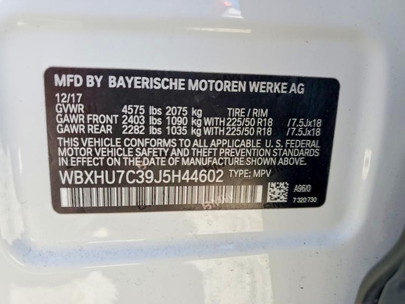 Продажа на аукционе авто 2018 Bmw X1, vin: WBXHU7C39J5H44602, номер лота: 66733796