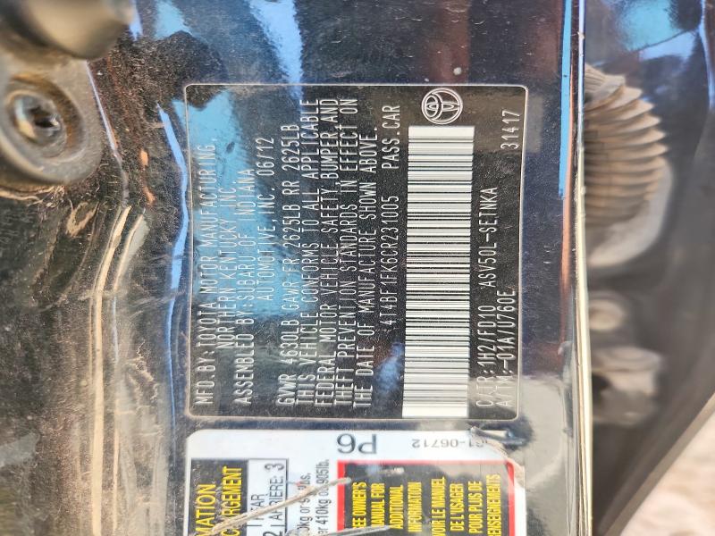 Aukcja sprzedaży 2012 Toyota Camry, vin: 4T4BF1FK6CR231005, numer aukcji: 65189556