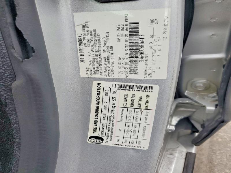 Aukcja sprzedaży 2017 Ford Fusion, vin: 3FA6P0H77HR164418, numer aukcji: 60740536