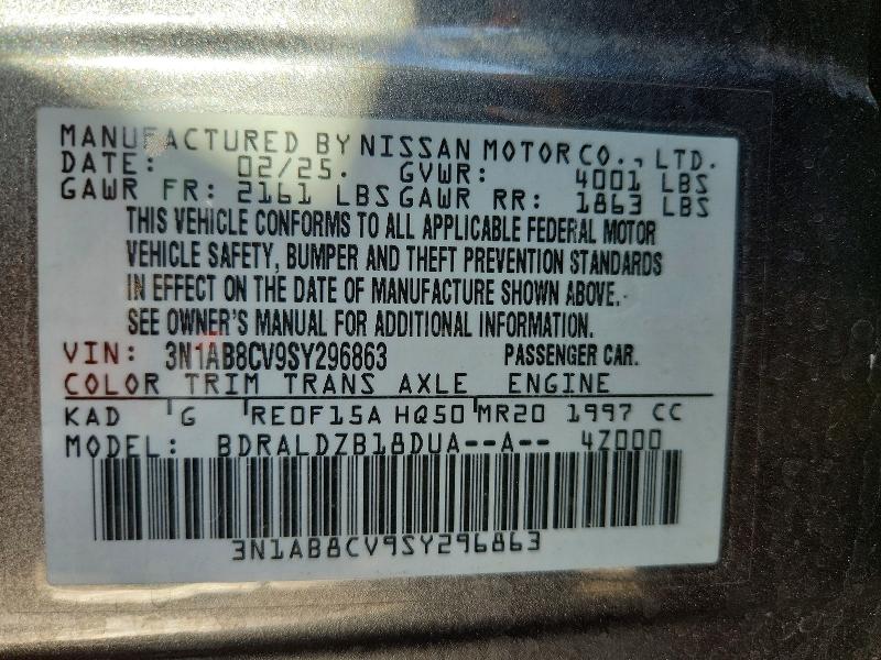 Продаж на аукціоні авто 2025 Nissan Sentra, vin: 3N1AB8CV9SY296863, номер лоту: 66955406