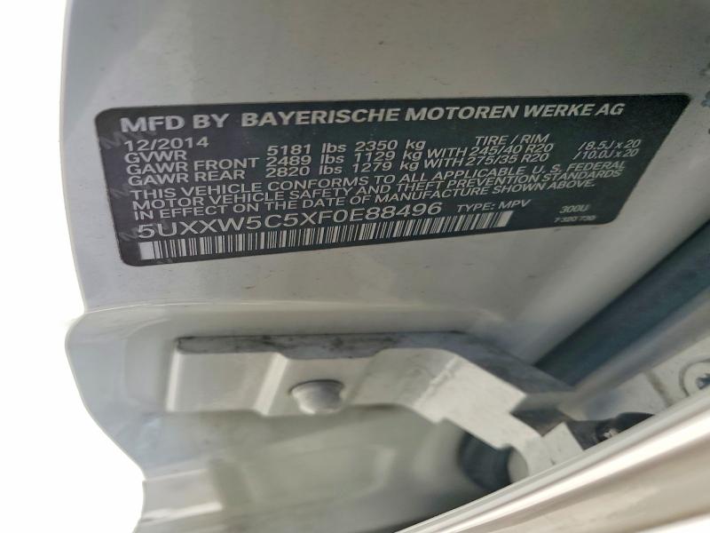 2015 Bmw X4 მანქანა იყიდება აუქციონზე, vin: 5UXXW5C5XF0E88496, აუქციონის ნომერი: 66223696