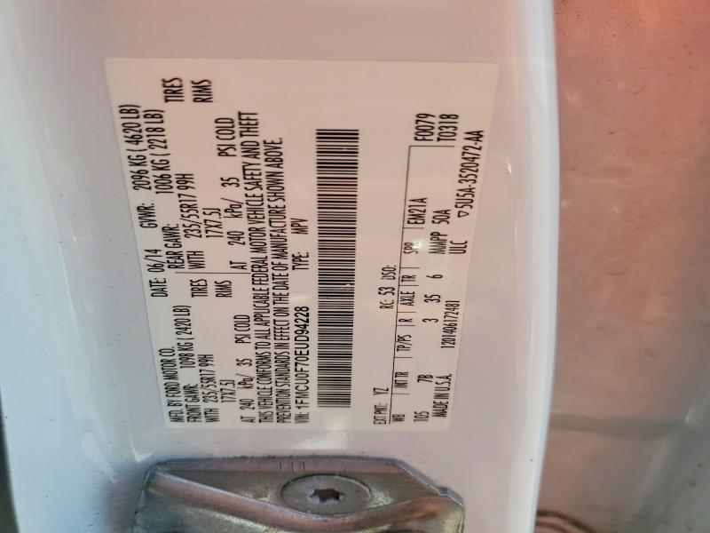 Продажа на аукционе авто 2014 Ford Escape, vin: 1FMCU0F70EUD94228, номер лота: 65307026