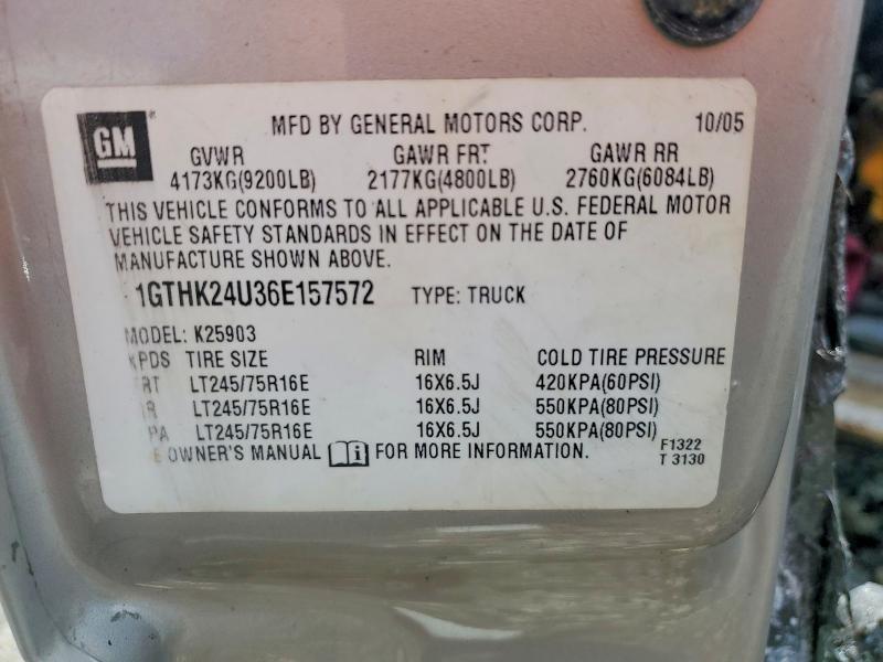 64009876 :رقم المزاد ، 1GTHK24U36E157572 vin ، 2006 Gmc Sierra مزاد بيع