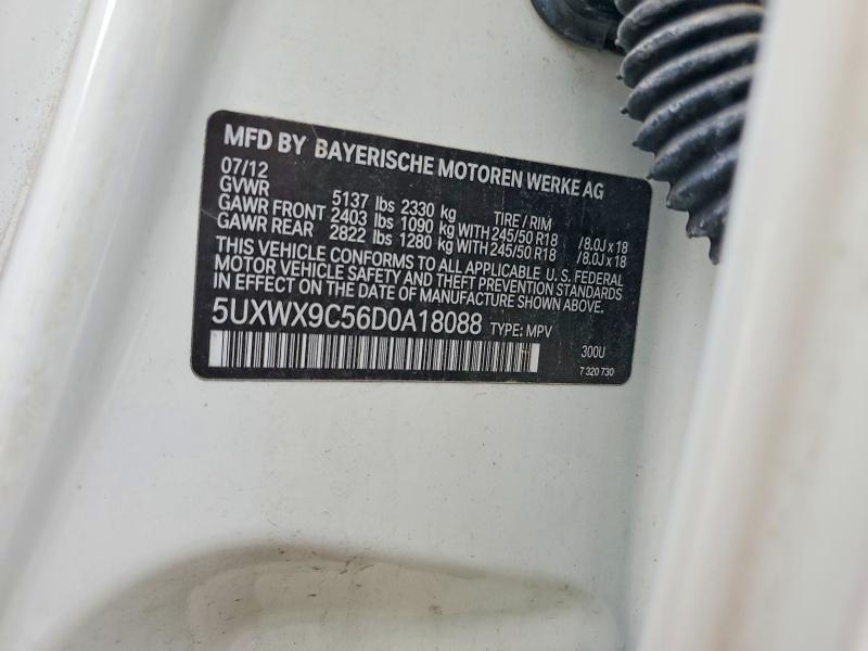 64204676 :رقم المزاد ، 5UXWX9C56D0A18088 vin ، 2013 Bmw X3 مزاد بيع