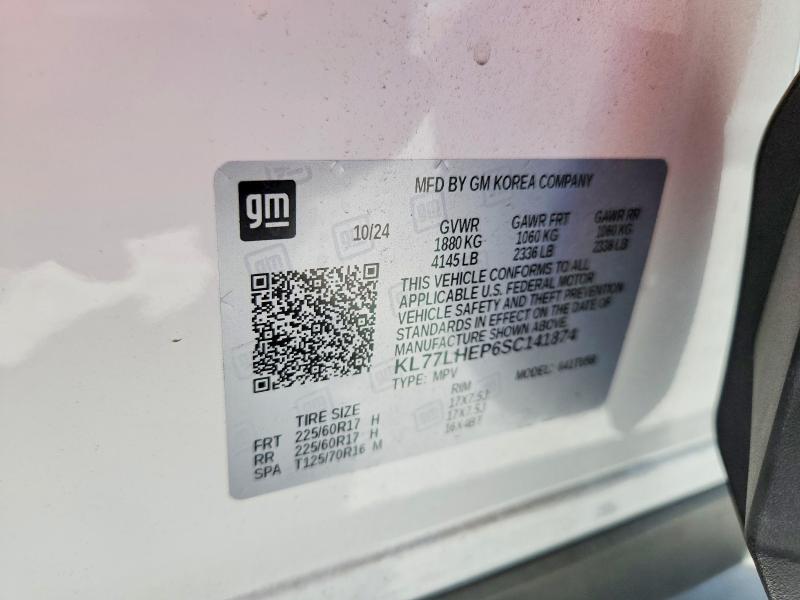 64745606 :رقم المزاد ، KL77LHEP6SC141874 vin ، 2025 Chevrolet Trax مزاد بيع