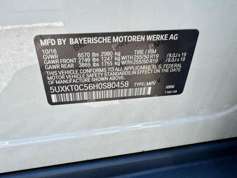 Aukcja sprzedaży 2017 Bmw X5, vin: 5UXKT0C56H0S80458, numer aukcji: 64222176