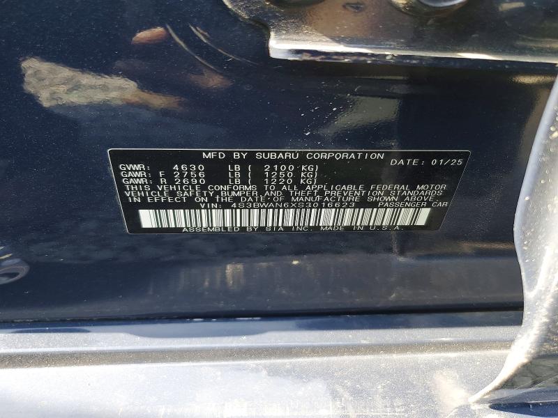 Aukcja sprzedaży 2025 Subaru Legacy, vin: 4S3BWAN6XS3016623, numer aukcji: 65584206