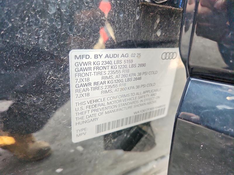 64596946 :رقم المزاد ، WA1DECF30S1048000 vin ، 2025 Audi Q3 مزاد بيع