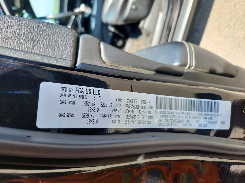 66905786 :رقم المزاد ، 1C4RJFBG4FC860007 vin ، 2015 Jeep Grand Cherokee مزاد بيع