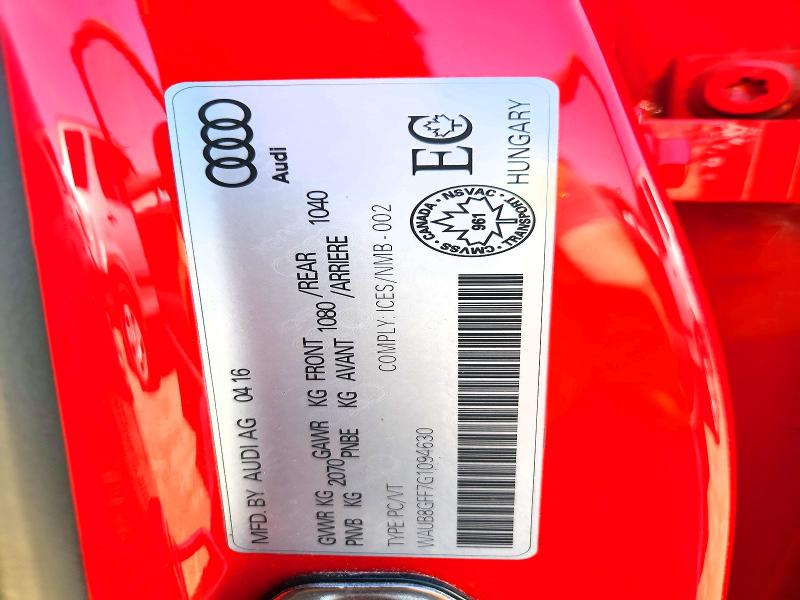 Продажа на аукционе авто 2016 Audi A3, vin: WAUB8GFF7G1094630, номер лота: 65282136