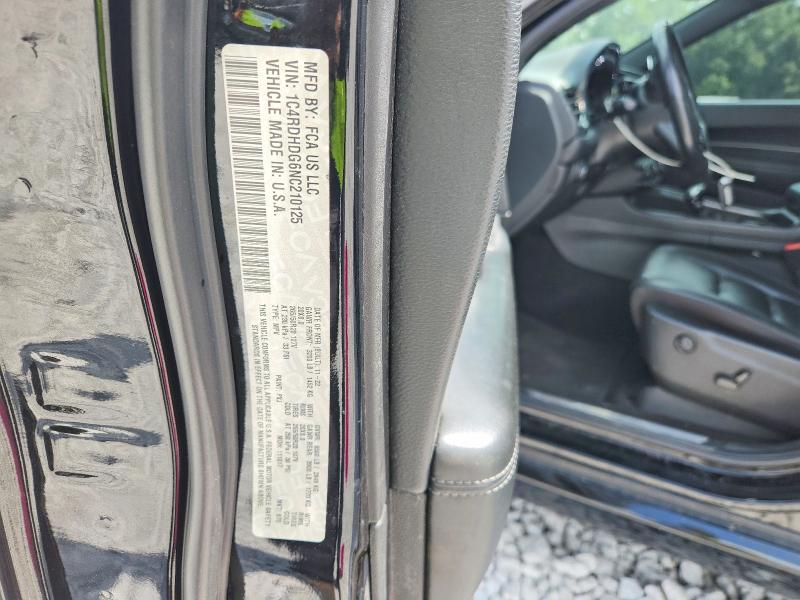 Aukcja sprzedaży 2022 Dodge Durango, vin: 1C4RDHDG6NC210125, numer aukcji: 64830386