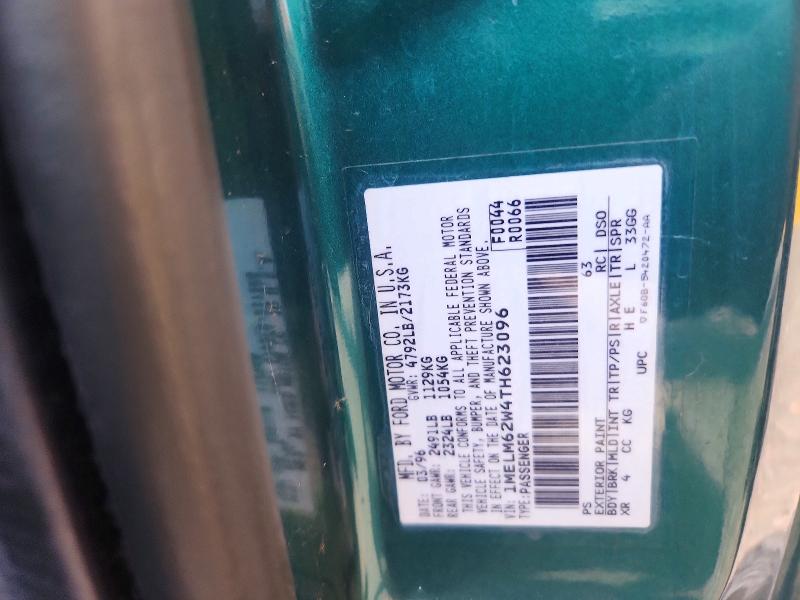 Продажа на аукционе авто 1996 Mercury Cougar, vin: 1MELM62W4TH623096, номер лота: 64492496