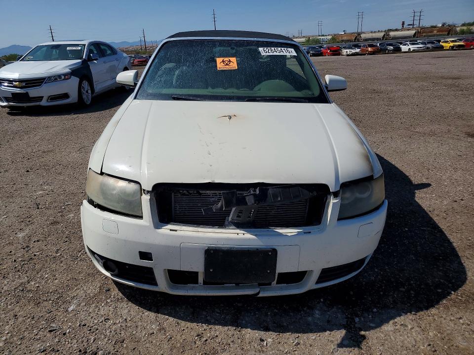 Auction sale of the 2005 Audi A4, vin: WAUDT48H45K009254, lot number: 62845416