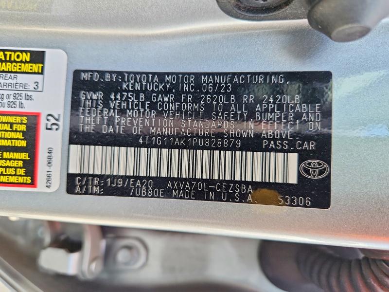 Aukcja sprzedaży 2023 Toyota Camry, vin: 4T1G11AK1PU828879, numer aukcji: 63873006