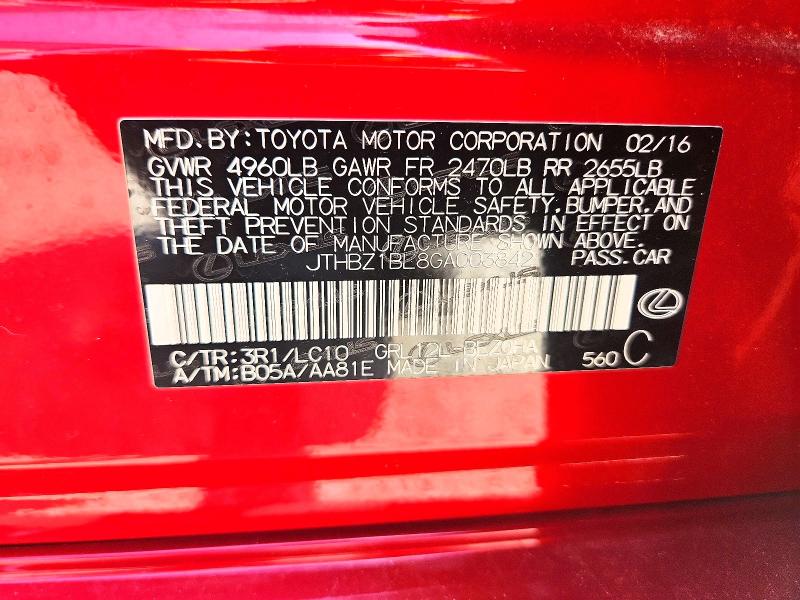 64406356 :رقم المزاد ، JTHBZ1BL8GA003842 vin ، 2016 Lexus Gs 350 مزاد بيع