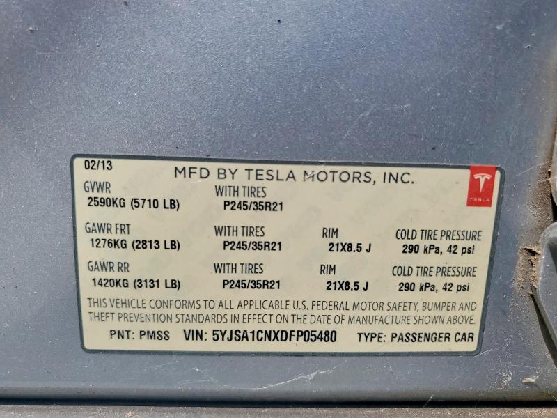 Aukcja sprzedaży 2013 Tesla Model S, vin: 5YJSA1CNXDFP05480, numer aukcji: 64324736