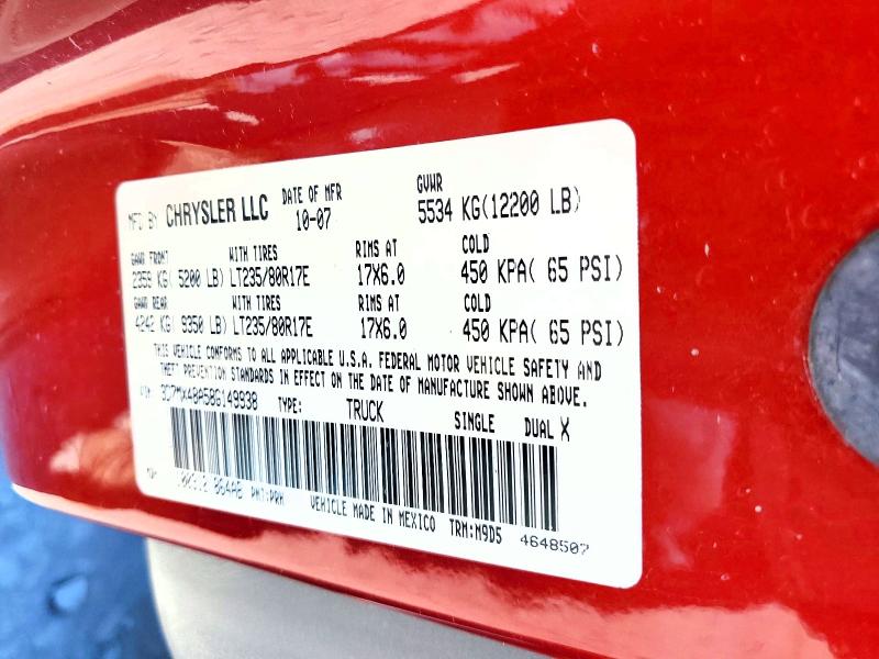 Aukcja sprzedaży 2008 Dodge Ram 3500, vin: 3D7MX48A58G149938, numer aukcji: 61633476