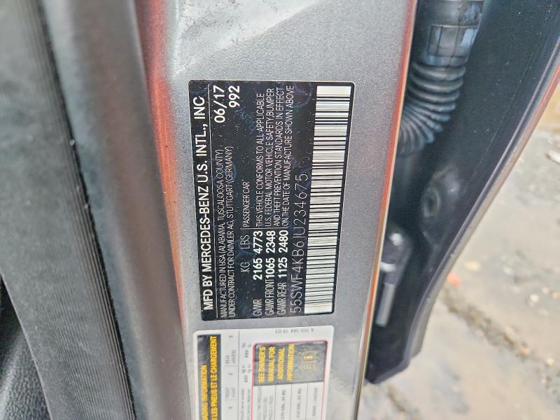 63827566 :رقم المزاد ، 55SWF4KB6JU234675 vin ، 2018 Mercedes-benz C مزاد بيع