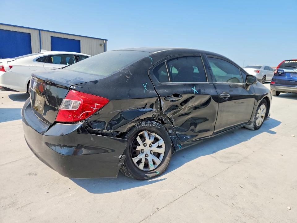 2012 Honda Civic მანქანა იყიდება აუქციონზე, vin: 19XFB2F52CE369828, აუქციონის ნომერი: 62754966