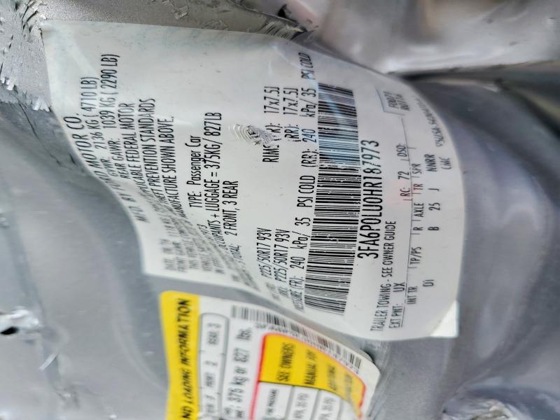 Aukcja sprzedaży 2017 Ford Fusion, vin: 3FA6P0LU0HR187973, numer aukcji: 67144816