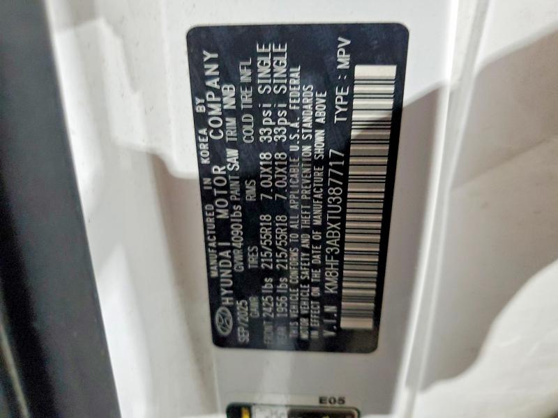 Продаж на аукціоні авто 2026 Hyundai Kona, vin: KM8HF3ABXTU387717, номер лоту: 64291166