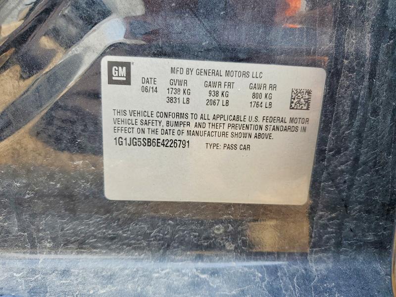 Продажа на аукционе авто 2014 Chevrolet Sonic, vin: 1G1JG5SB6E4226791, номер лота: 64120306