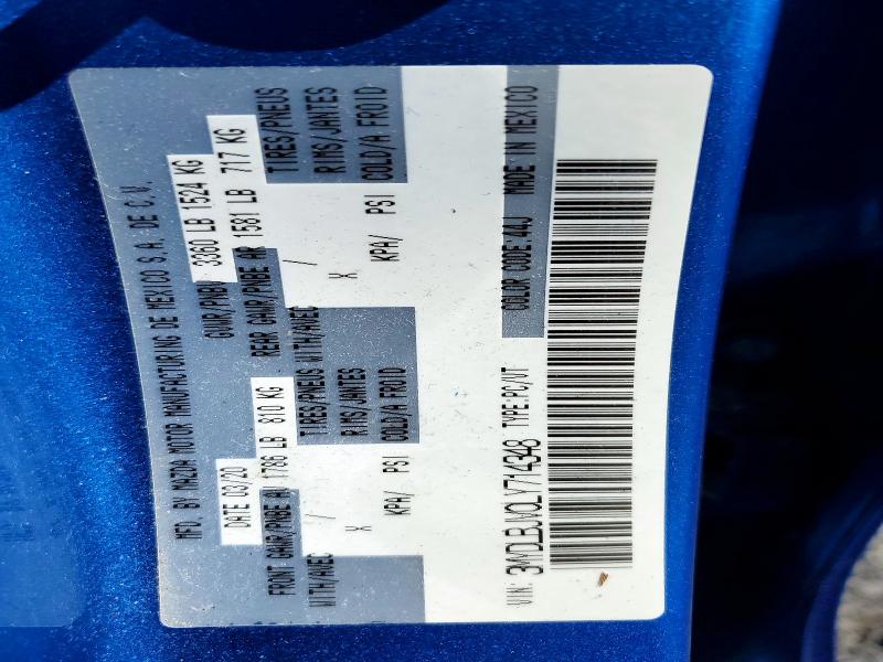 63242706 :رقم المزاد ، 3MYDLBJV0LY714348 vin ، 2020 Toyota Yaris Hatchback مزاد بيع