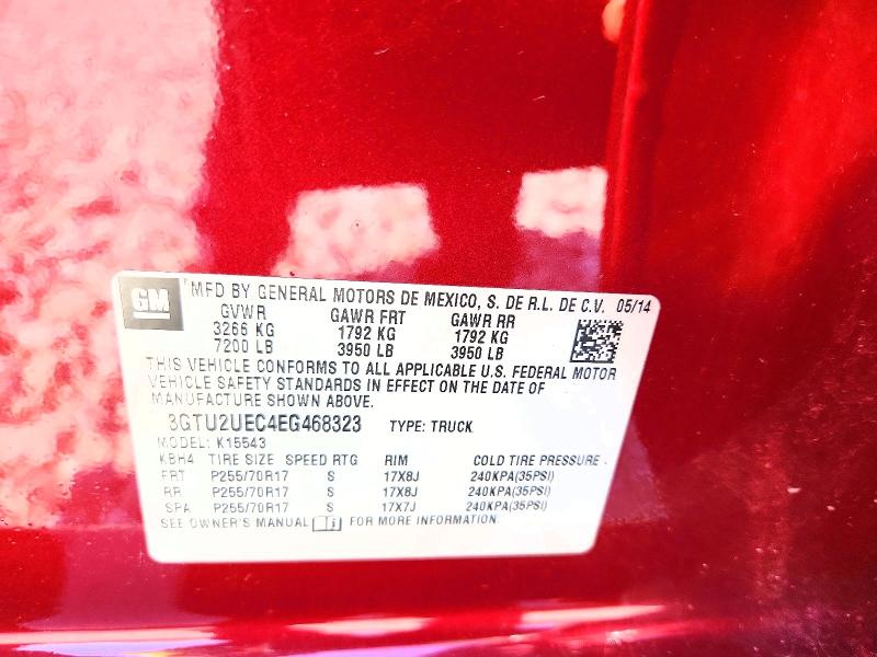 Продажа на аукционе авто 2014 Gmc Sierra, vin: 3GTU2UEC4EG468323, номер лота: 63846716