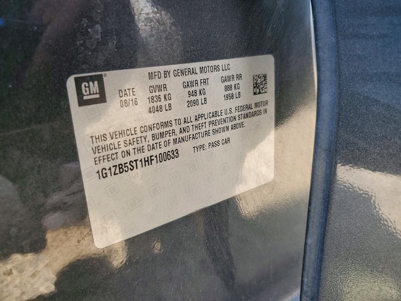 63894976 :رقم المزاد ، 1G1ZB5ST1HF100633 vin ، 2017 Chevrolet Malibu مزاد بيع