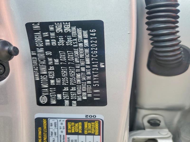 Продажа на аукционе авто 2012 Kia Sorento, vin: 5XYKT3A17CG202146, номер лота: 65287456