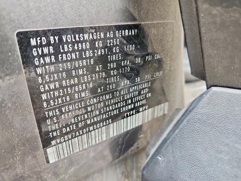 Aukcja sprzedaży 2015 Volkswagen Tiguan, vin: WVGBV7AX9FW508435, numer aukcji: 66628026