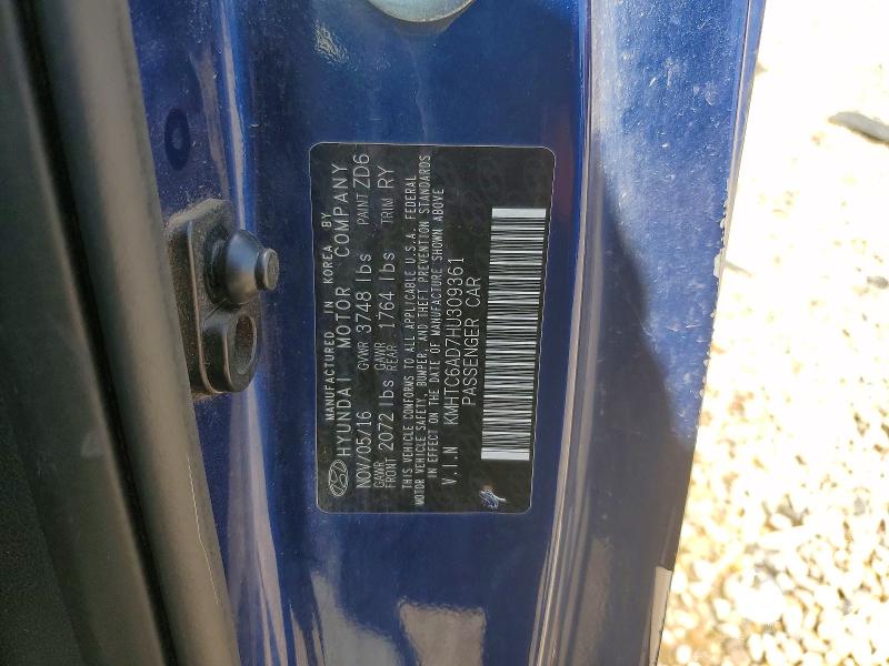 Продажа на аукционе авто 2017 Hyundai Veloster, vin: KMHTC6AD7HU309361, номер лота: 66423186