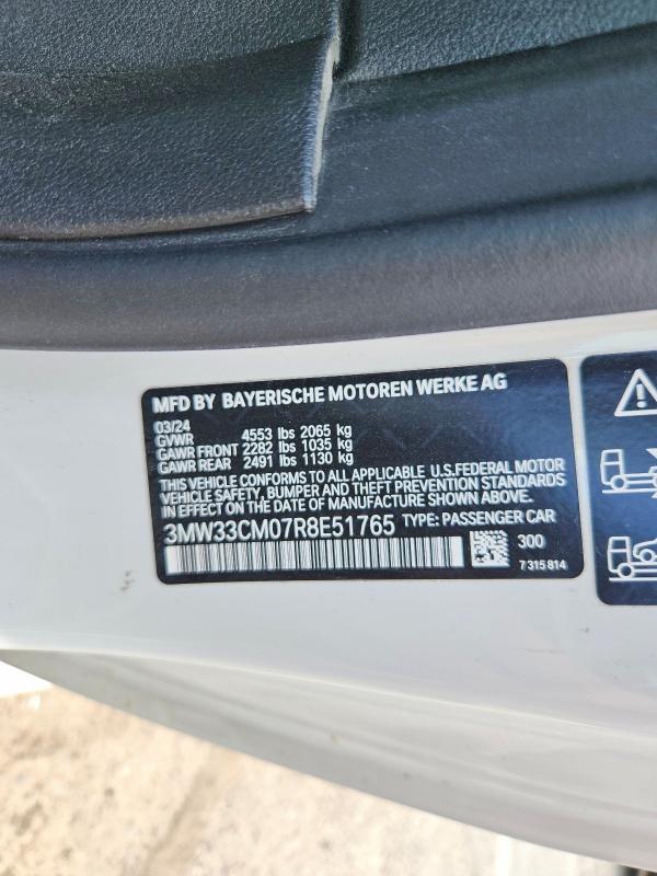 Продаж на аукціоні авто 2024 Bmw 230xi, vin: 3MW33CM07R8E51765, номер лоту: 64381326