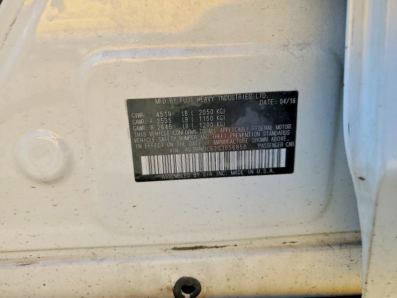 Aukcja sprzedaży 2016 Subaru Legacy, vin: 4S3BNBC62G3056858, numer aukcji: 66295416