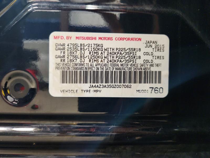Продажа на аукционе авто 2016 Mitsubishi Outlander, vin: JA4AZ3A35GZ007062, номер лота: 63896106