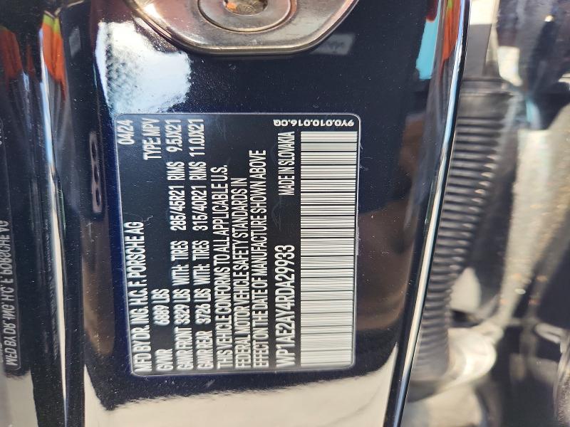 Aukcja sprzedaży 2024 Porsche Cayenne, vin: WP1AE2AY4RDA29933, numer aukcji: 64556806