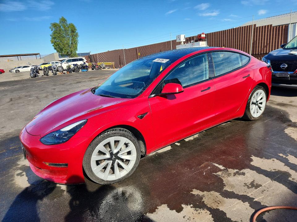 65703736 :رقم المزاد ، 5YJ3E1EA3NF286070 vin ، 2022 Tesla Model 3 مزاد بيع