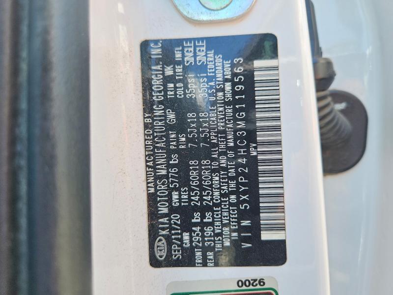 64040246 :رقم المزاد ، 5XYP24HC3MG119563 vin ، 2021 Kia Telluride مزاد بيع