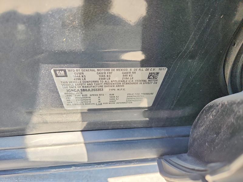 Продажа на аукционе авто 2018 Chevrolet Trax, vin: 3GNCJLSB8JL203353, номер лота: 64379446