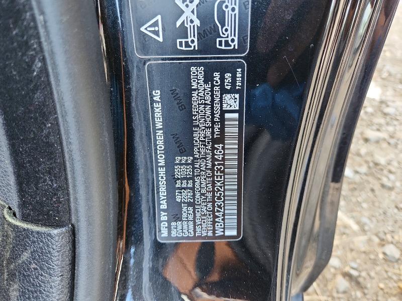 66082586 :رقم المزاد ، WBA4Z3C52KEF31464 vin ، 2019 Bmw 430xi مزاد بيع