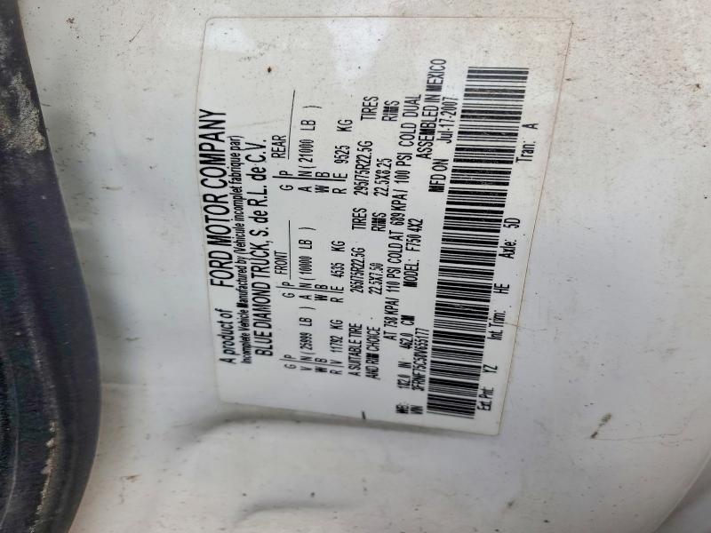 2008 Ford F750 მანქანა იყიდება აუქციონზე, vin: 3FRNF75C58V655177, აუქციონის ნომერი: 64076946