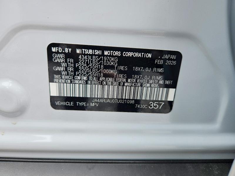 Продаж на аукціоні авто 2026 Mitsubishi Outlander Sport, vin: JA4ARUAU0TU021098, номер лоту: 65637186