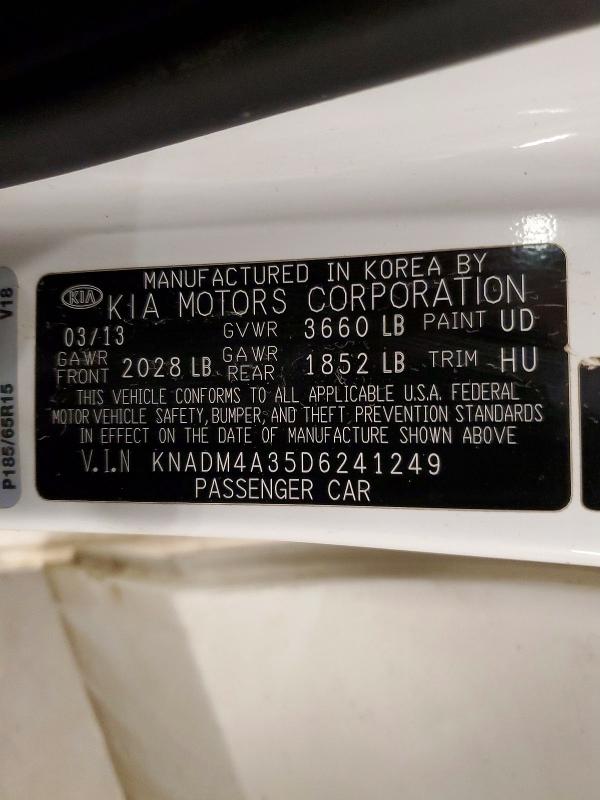 Aukcja sprzedaży 2013 Kia Rio, vin: KNADM4A35D6241249, numer aukcji: 63696976