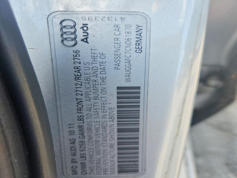 Aukcja sprzedaży 2012 Audi A6, vin: WAUGGAFC7CN061870, numer aukcji: 65593646